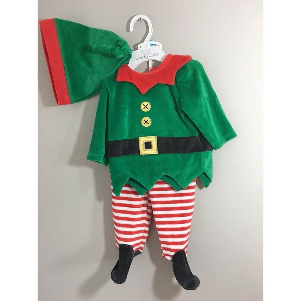Koala Kids Elf Baby Christmas X-Mas Outfit Infant 3-6 Months NWT